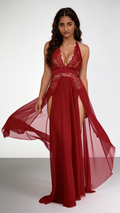 Scarlet Split Gown