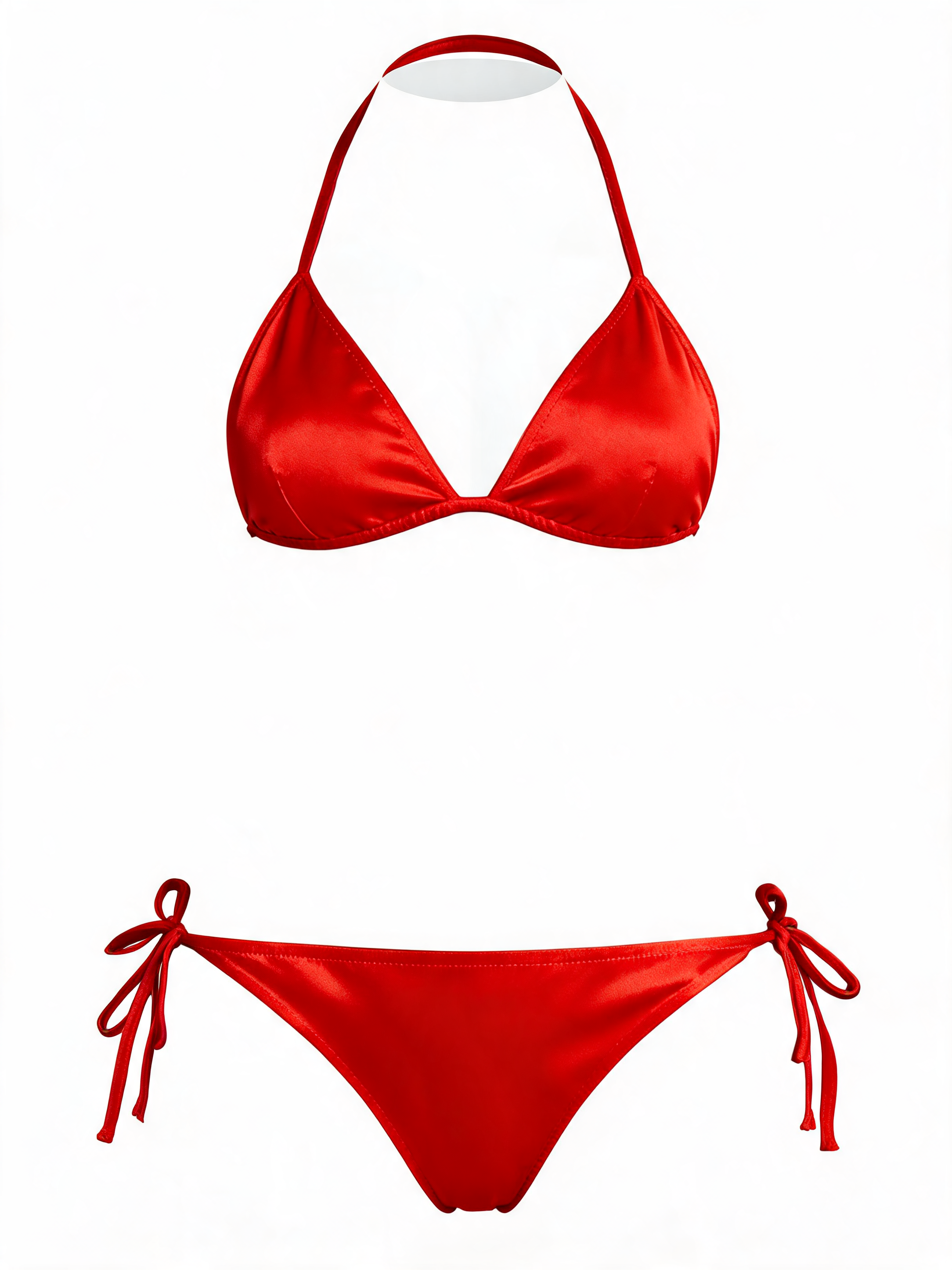 Red Lace Robe with Satin Lingerie Set