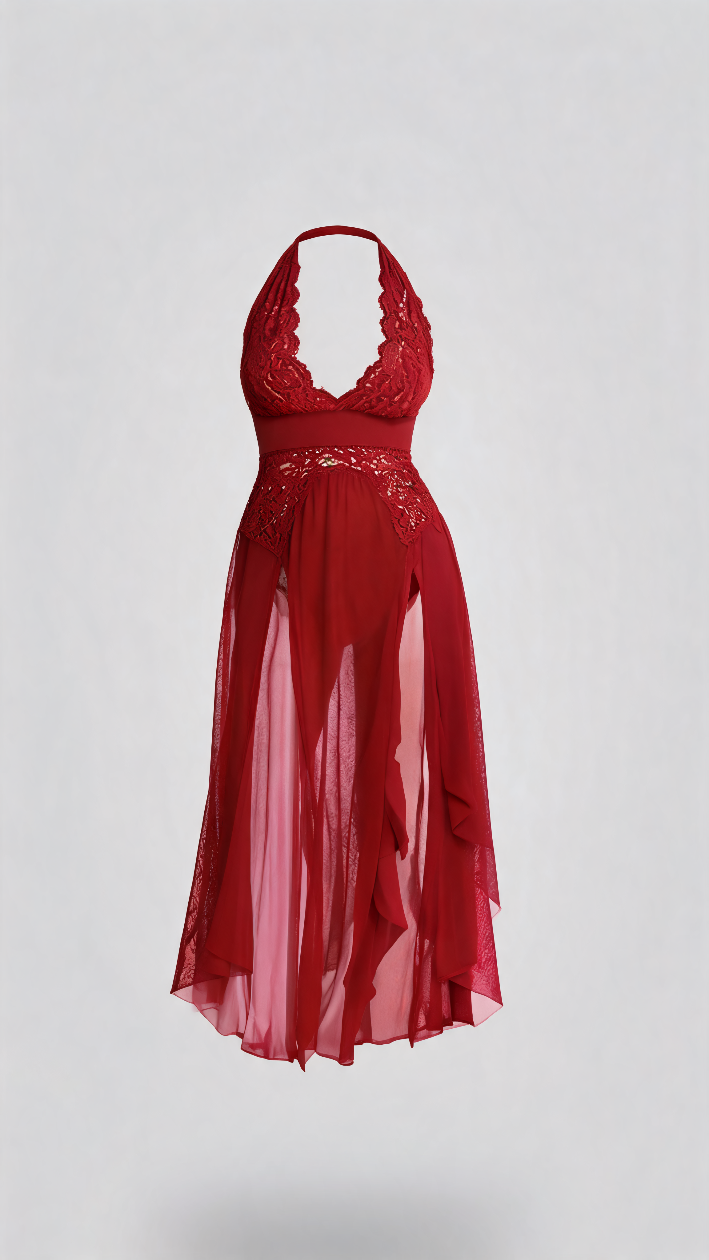 Scarlet Split Gown