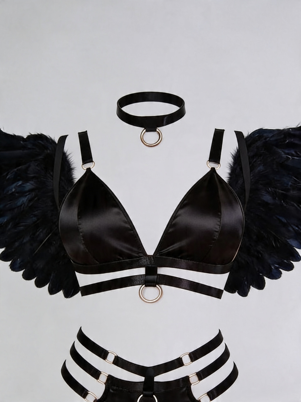 Midnight Angel Babydoll Set