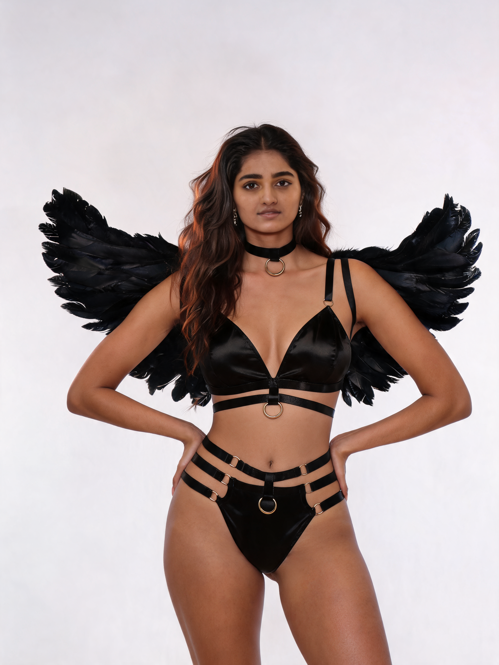 Midnight Angel Babydoll Set