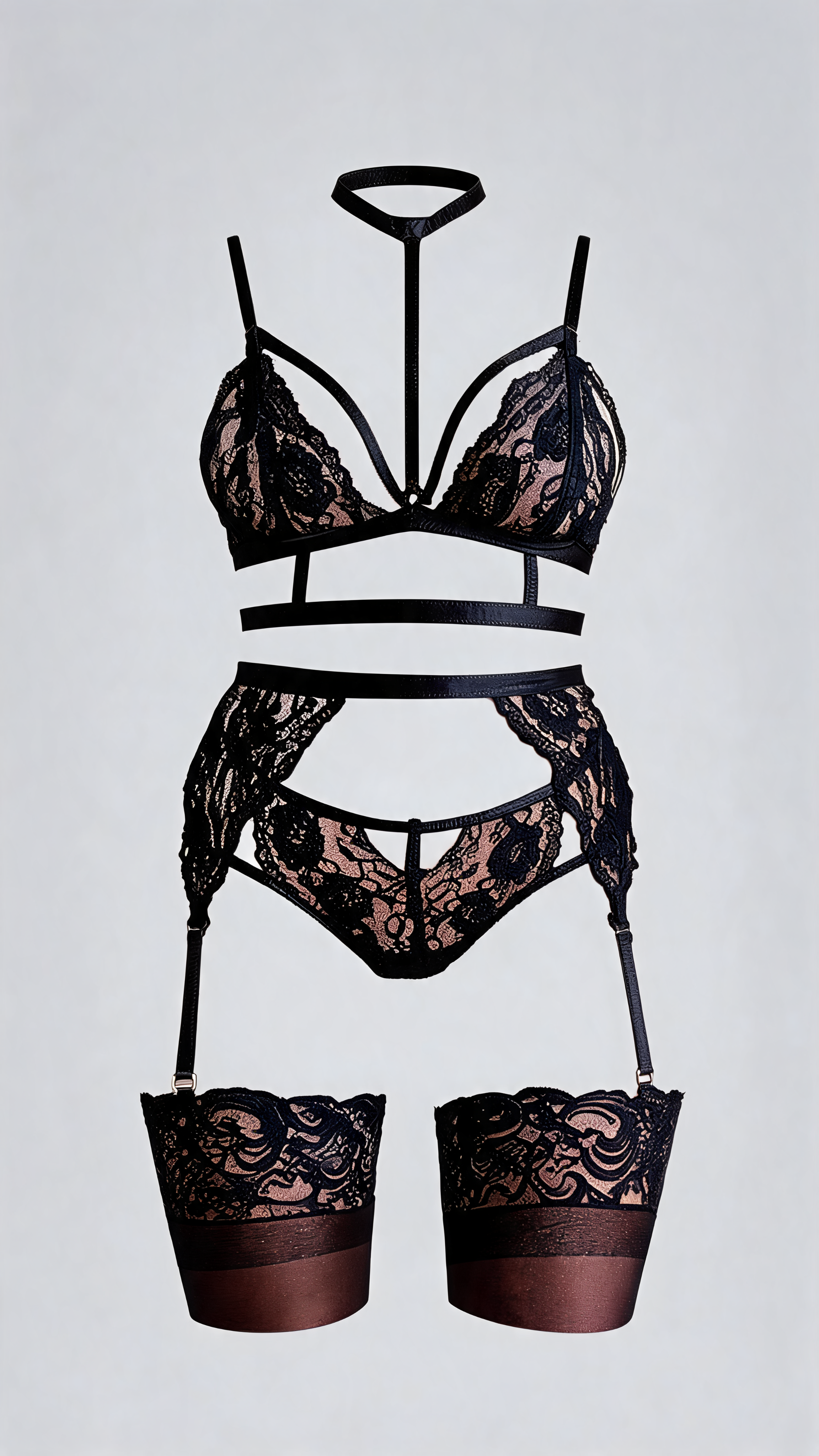 Obsidian Garter Set