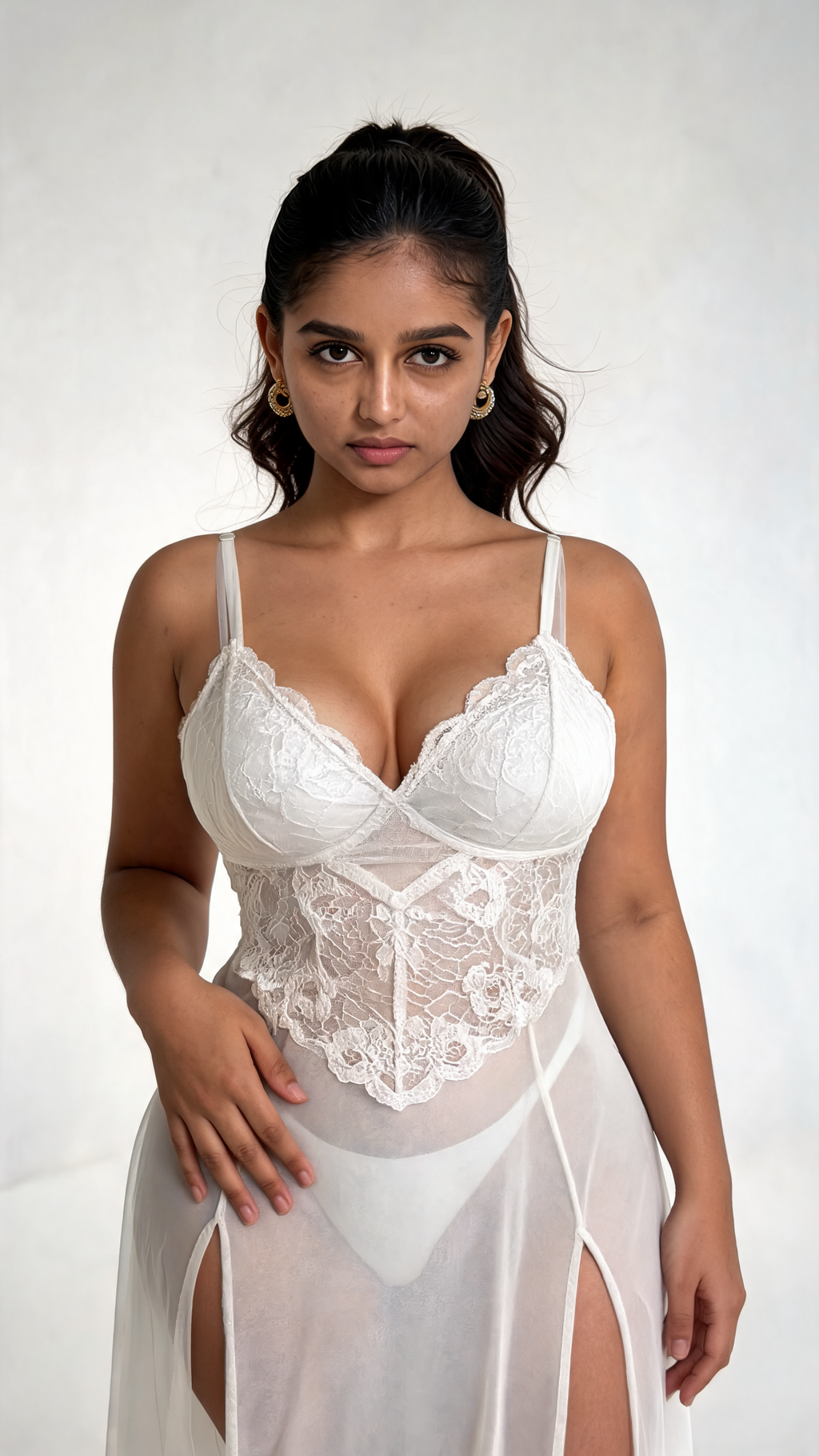 Lace Long Chemise
