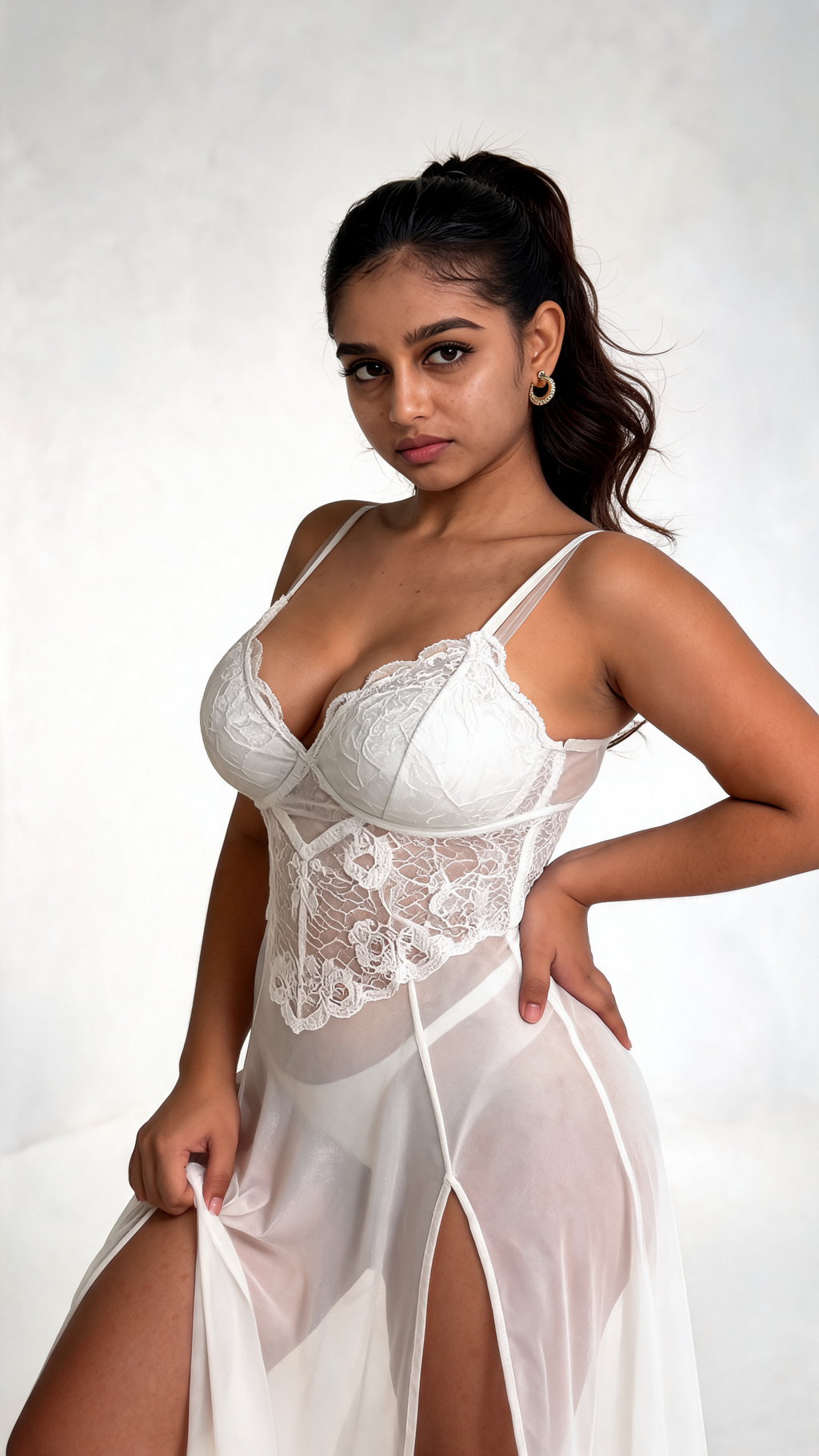 Lace Long Chemise