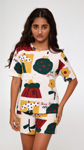 Retro Collage Pajama Set