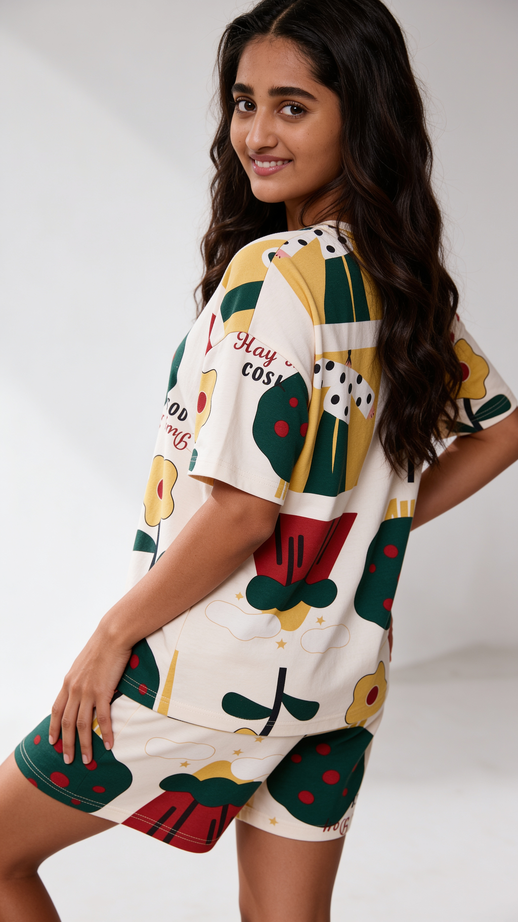 Retro Collage Pajama Set
