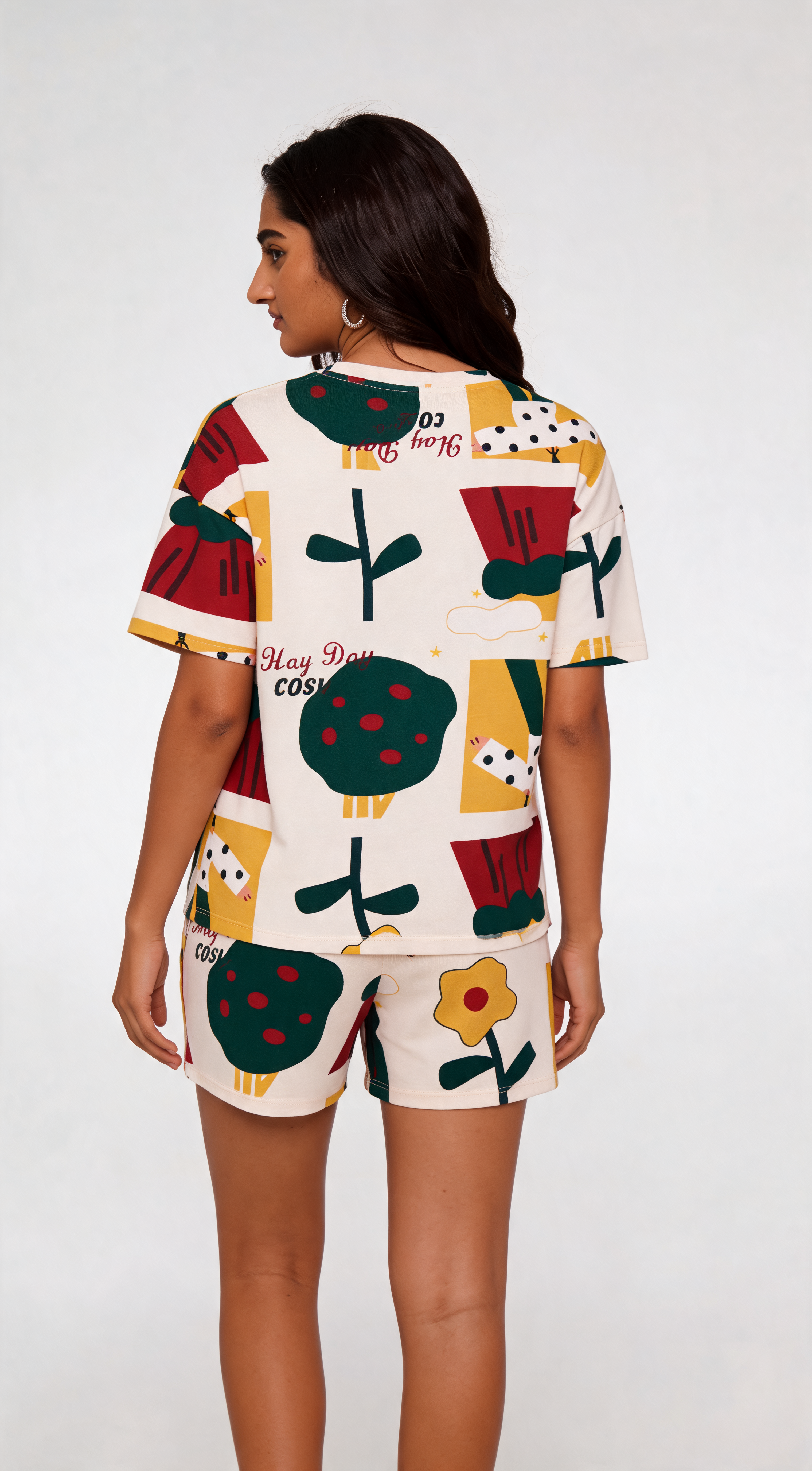 Retro Collage Pajama Set