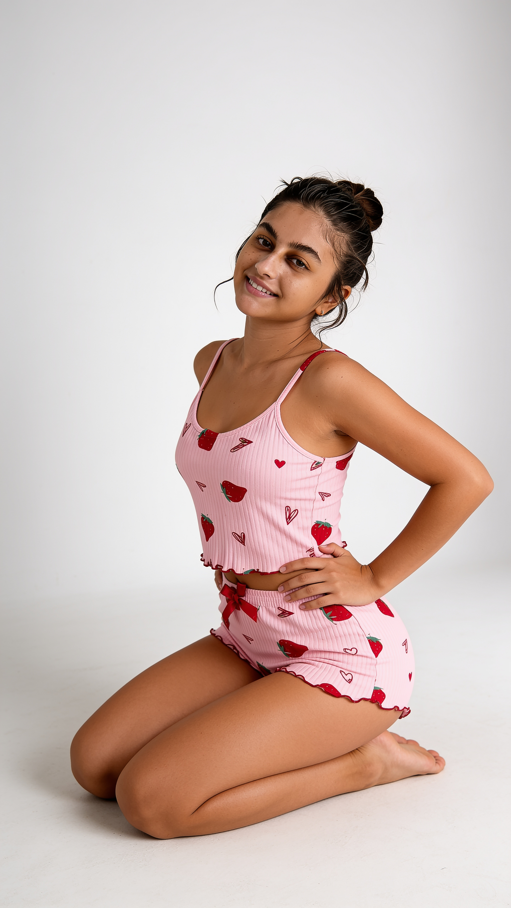 Pink Strawberry Sleep Set