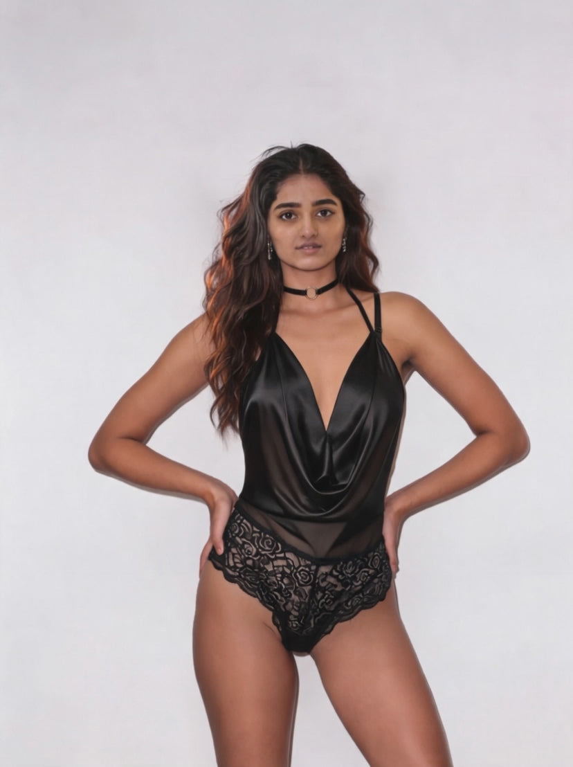 Babydoll Lingerie Set with Blindfold & Cuffs